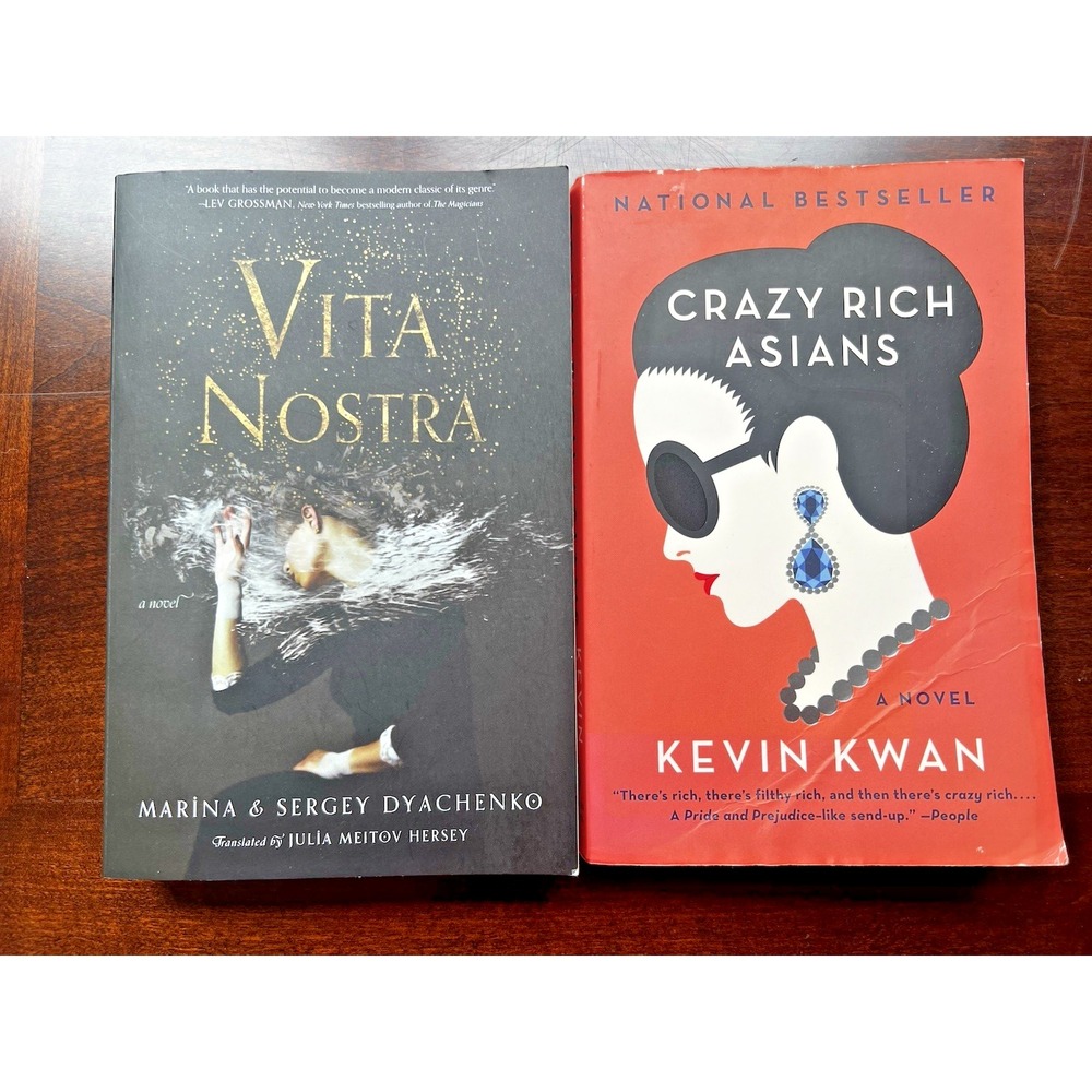 Vita Nostra & Crazy Rich Asians Paperback Book Lot of 2 Fiction Novels